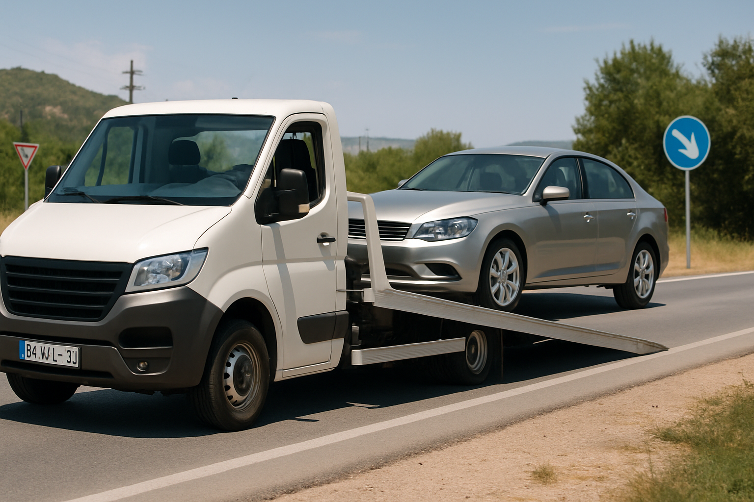 Kurtarıcı (Flatbed) Çekici — yataklı oto kurtarma aracı