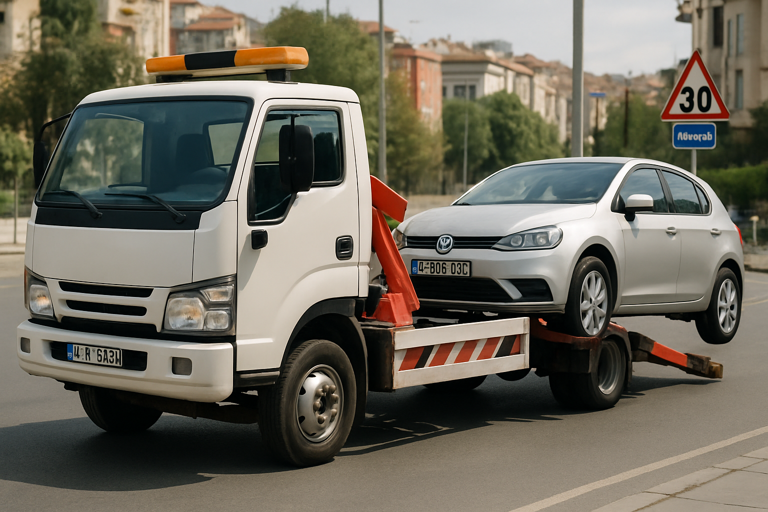 Tekerlekli Çekici — şehir içi standart araç çekme